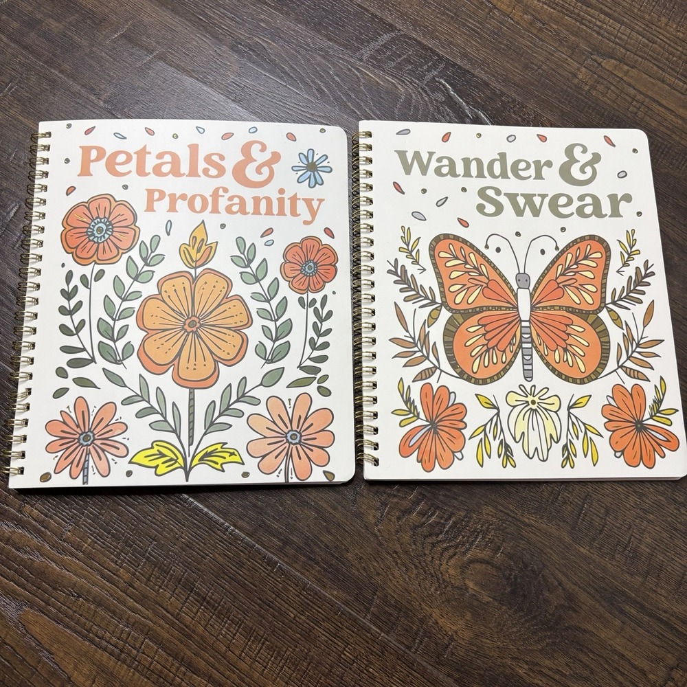 Beautiful Adult Coloring Book Set of 2 for Relaxation - Funny Swear Words Mature